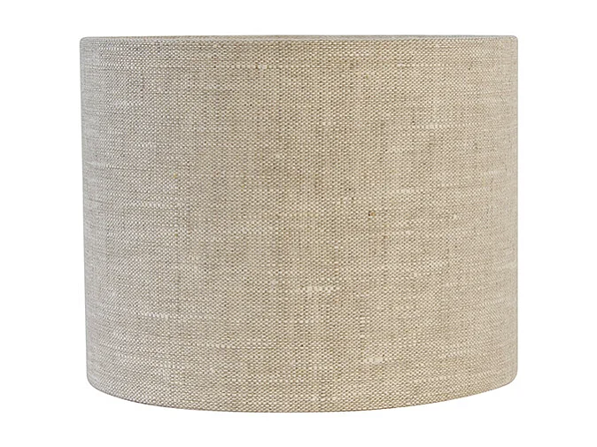 Abat-jour en tissu gris clair rond 18/18/14