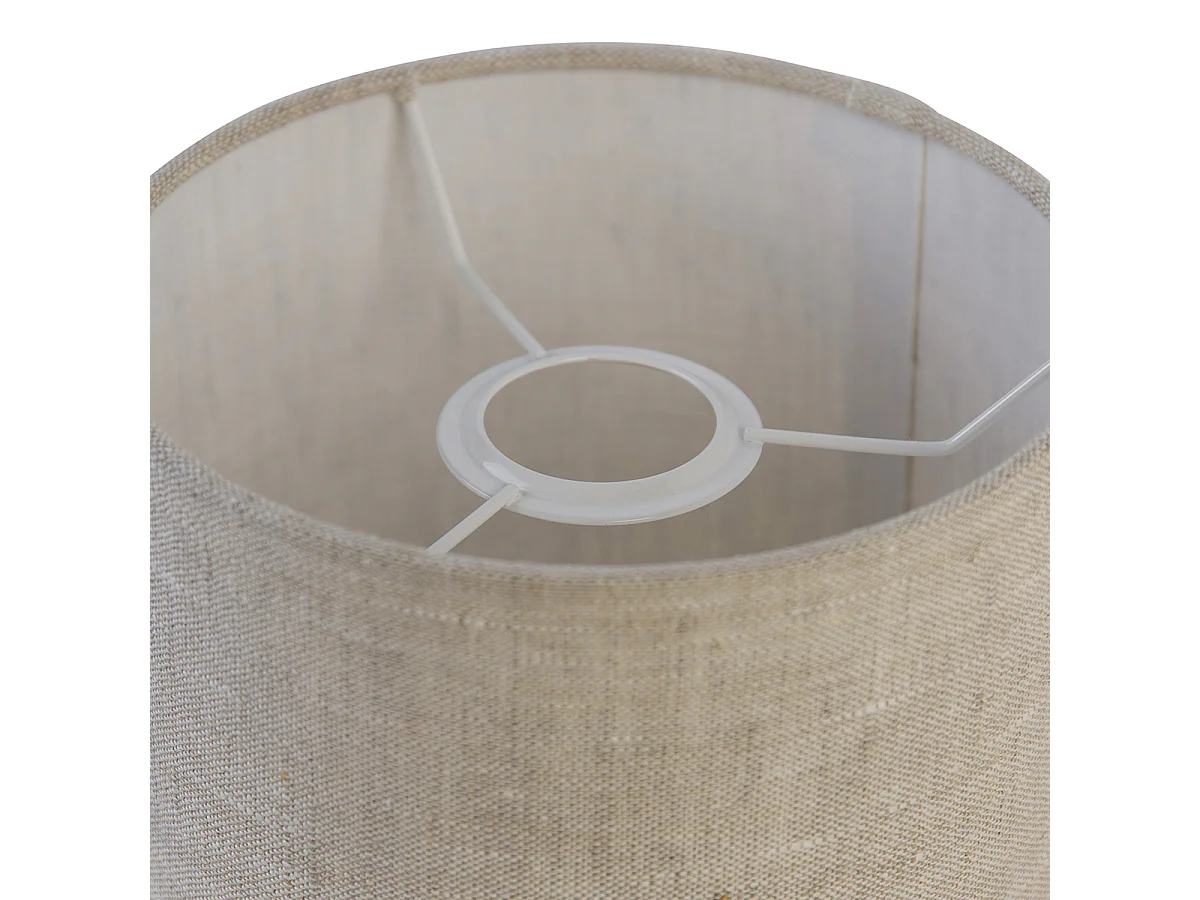 Abat-jour en tissu gris clair rond 18/18/14