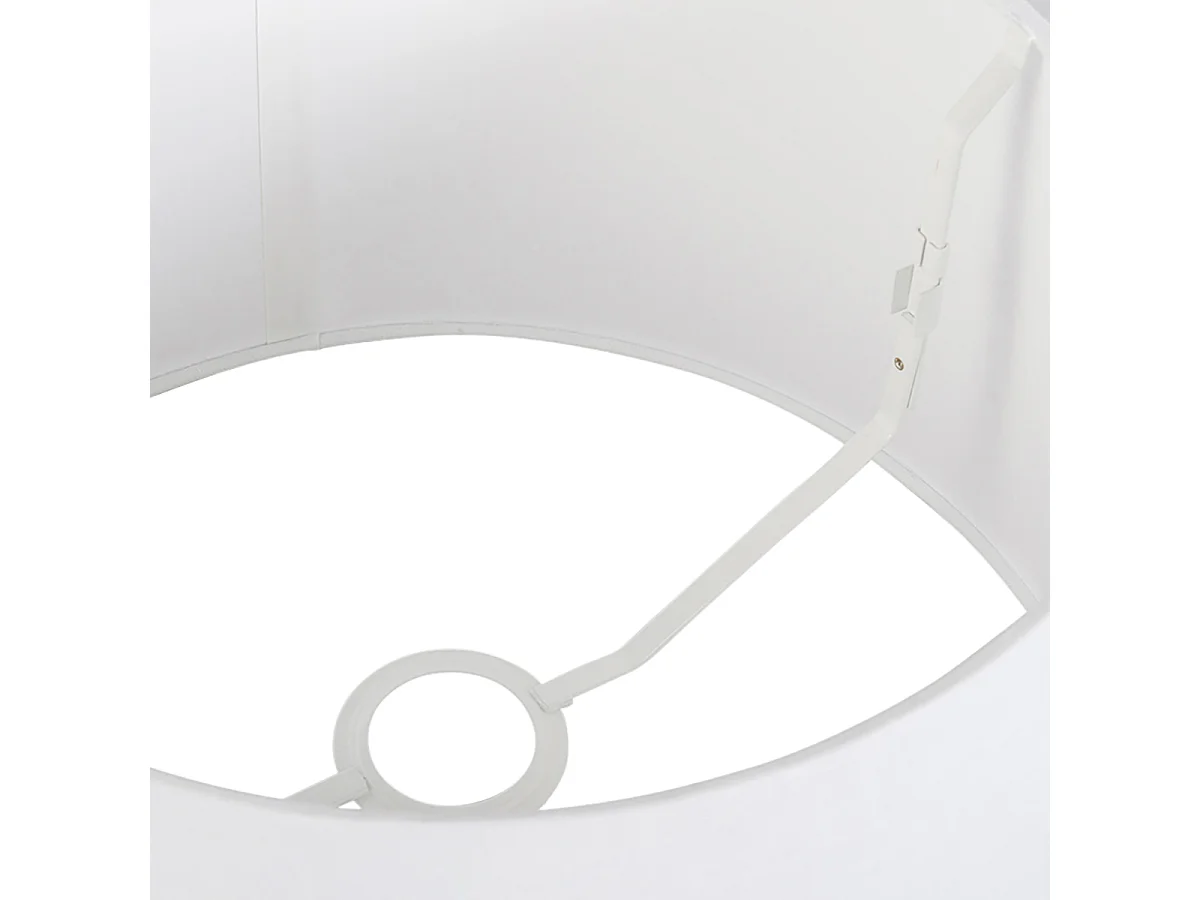 Abat-jour en lin blanc rond conique 35/30/20