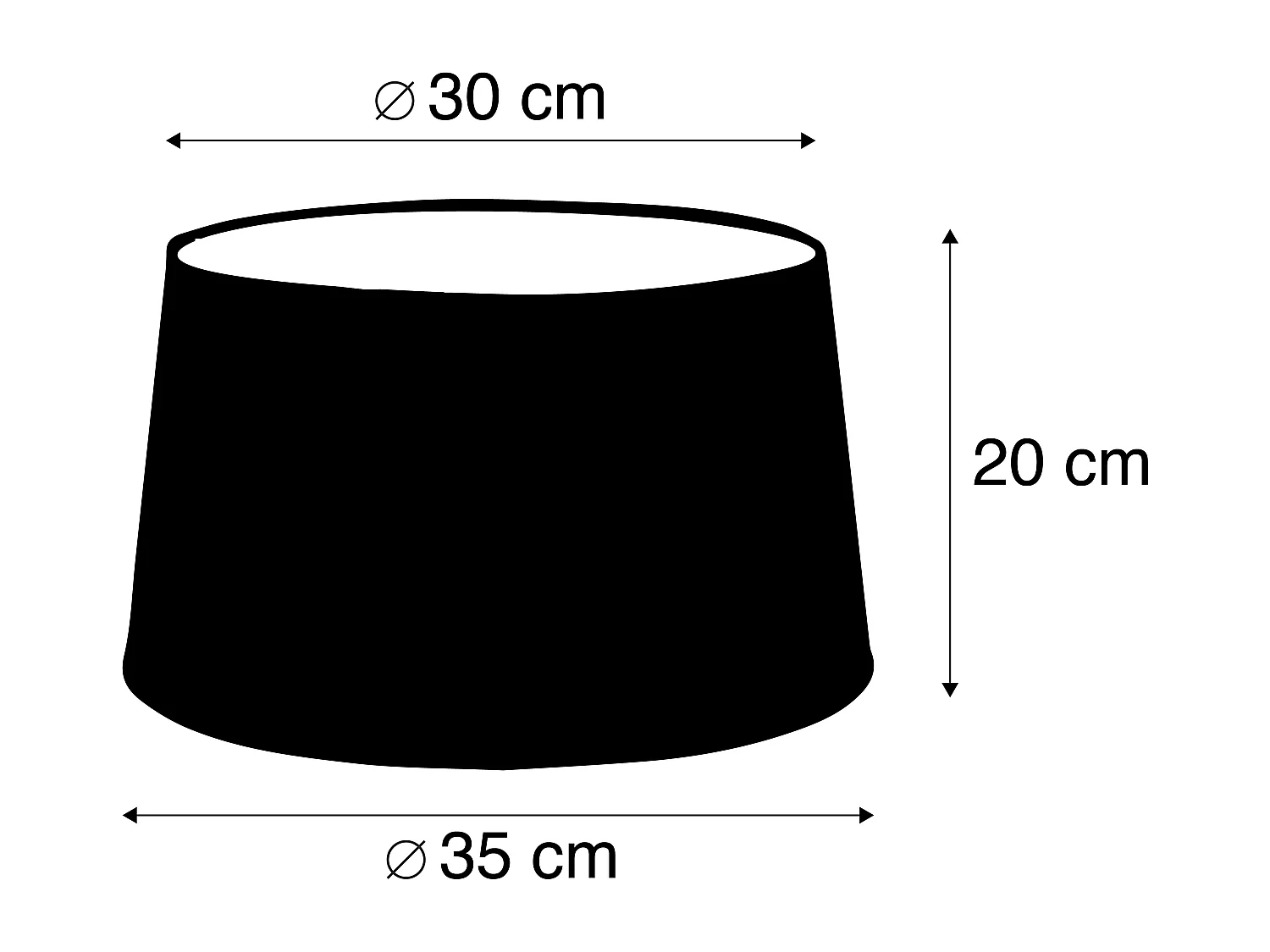 Abat-jour en lin blanc 35/30/20
