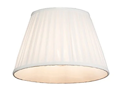 Abat-jour plissé blanc rond incliné 25/15/16.5
