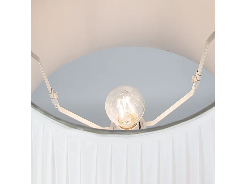 Abat-jour plissé blanc 25/16,5 cm