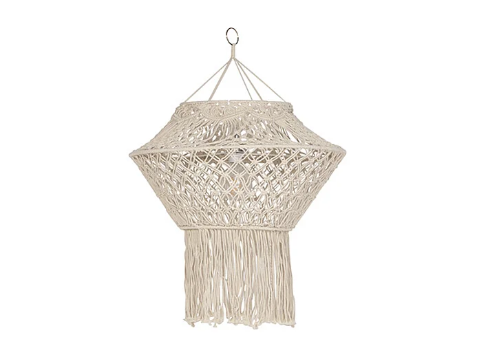 Abat-jour en macramé naturel 90 cm