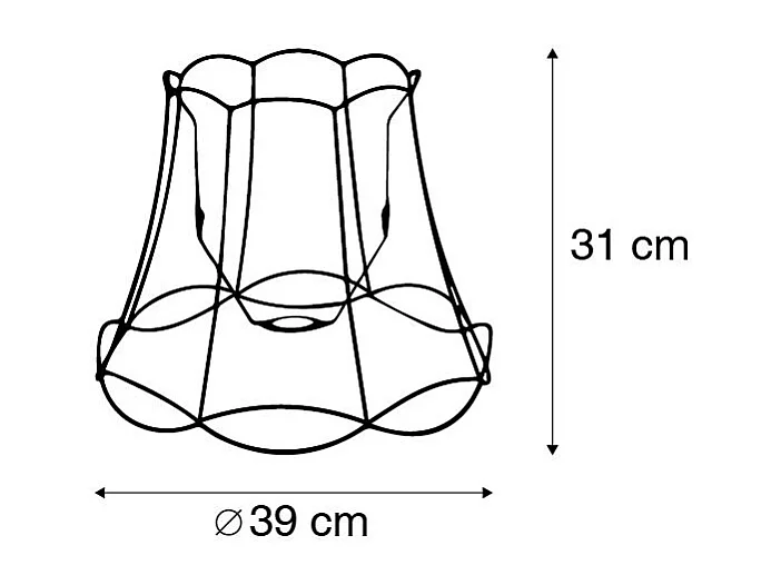 Abat-jour en métal noir 40/31 - Granny Frame