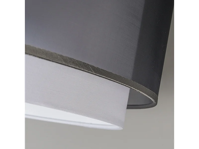 Abat-jour en tissu noir / blanc 47/25 - Duo