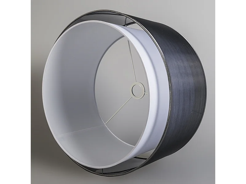 Abat-jour de suspension en tissu noir/blanc 47/25 - Duo