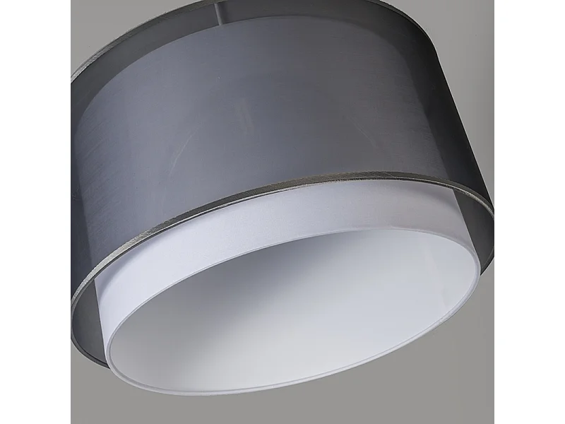 Abat-jour de suspension en tissu noir/blanc 47/25 - Duo