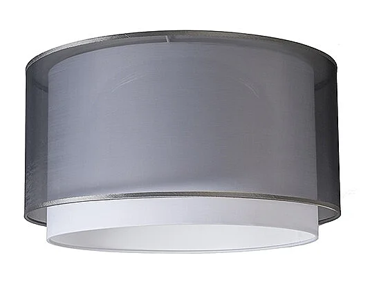 Abat-jour de suspension en tissu noir/blanc 47/25 - Duo