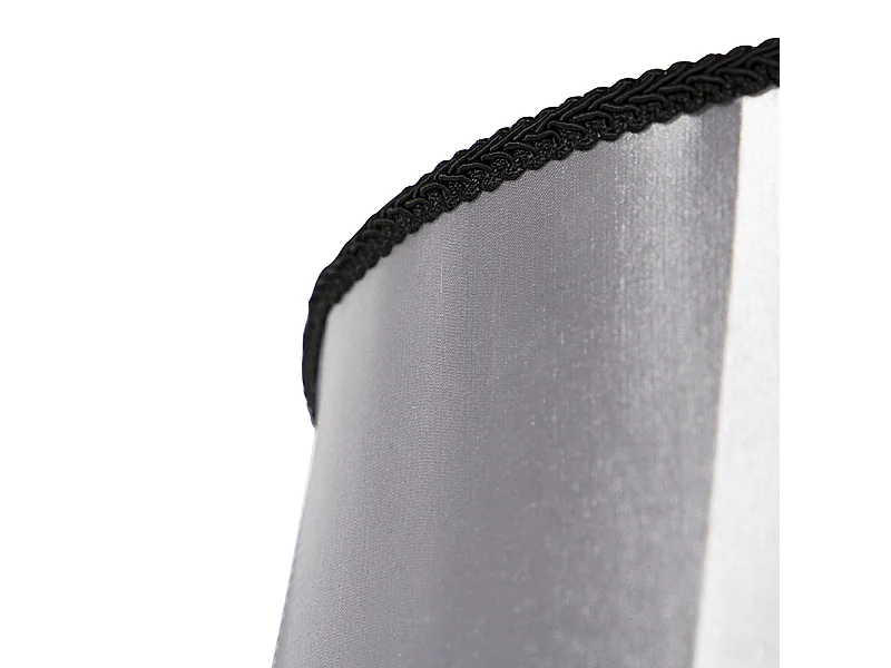Abat-jour en soie noir avec gris 45 cm - Granny