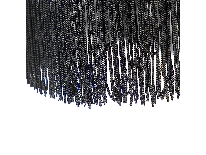 Abat-jour en soie noir avec gris 45 cm - Granny