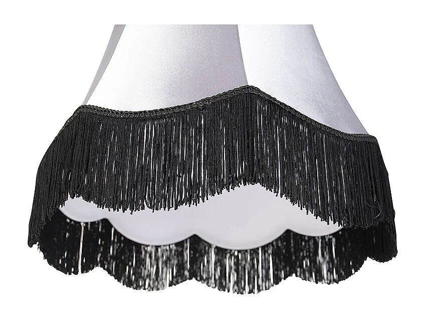 Abat-jour en soie noir avec gris 45 cm - Granny