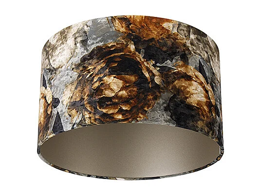 Abat-jour en velours design floral 35/35/20