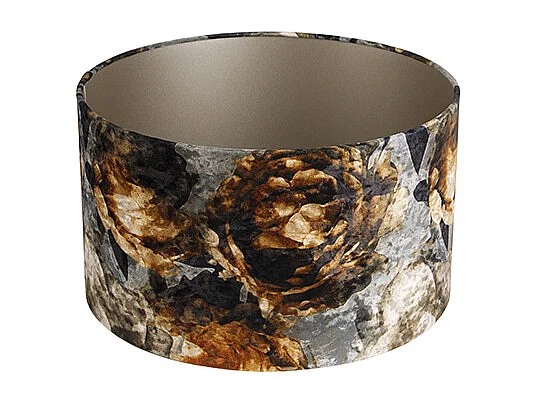 Abat-jour en velours design floral 35/35/20