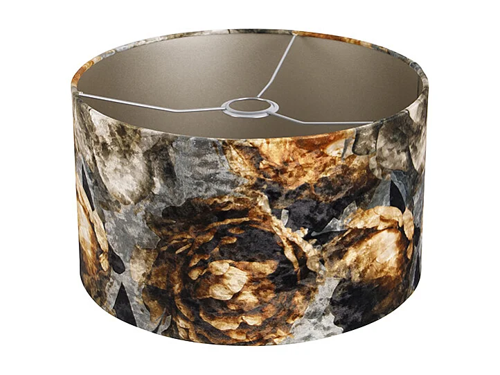 Abat-jour en velours design floral 35/35/20