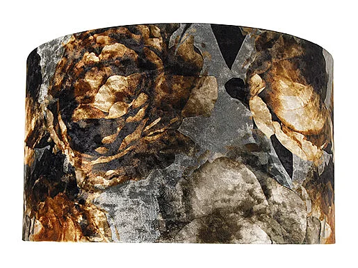 Abat-jour en velours design floral 35/35/20