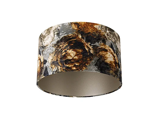 Abat-jour en velours design floral 35/35/20