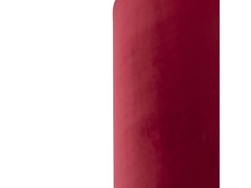 Abat-jour en velours rouge 40/40/40 avec intérieur doré