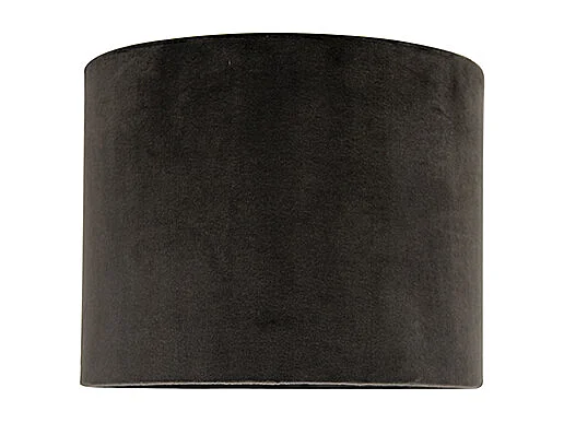 Abat-jour en velours noir 18/18/14 avec intérieur doré