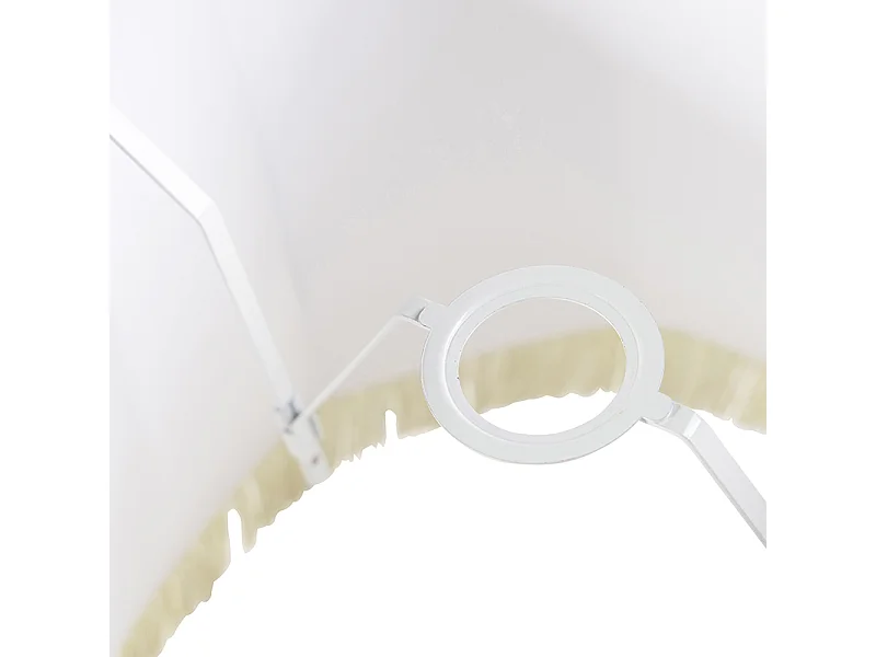 Abat-jour en soie crème 45 cm - Granny