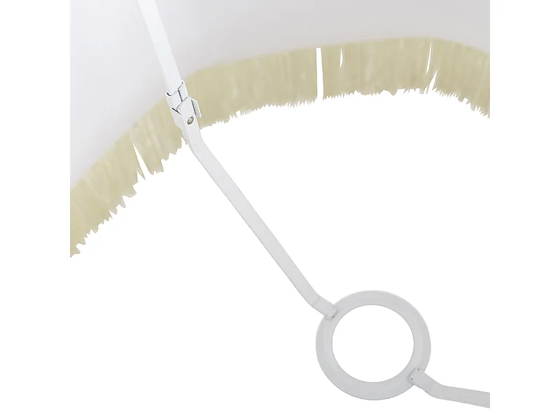 Abat-jour en soie crème 45 cm - Granny