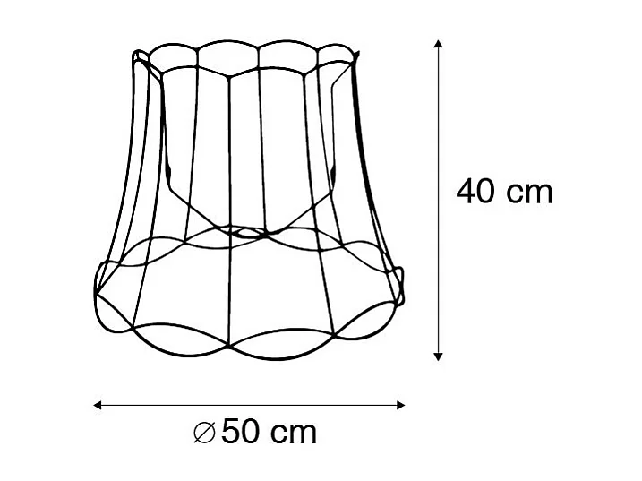 Abat-jour en métal noir 50/40 - Granny Frame