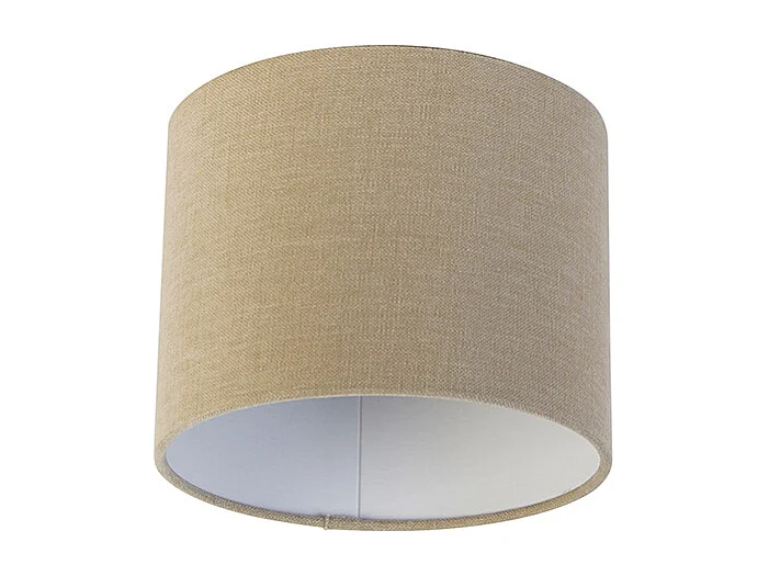 Abat-jour en tissu marron clair rond 18/18/14