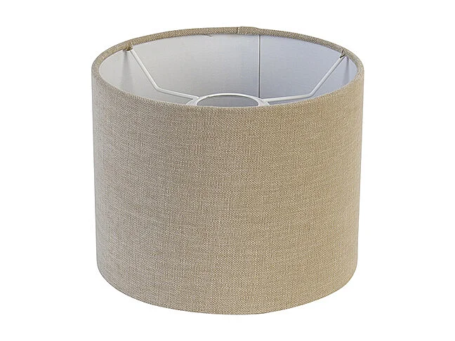Abat-jour en tissu marron clair rond 18/18/14