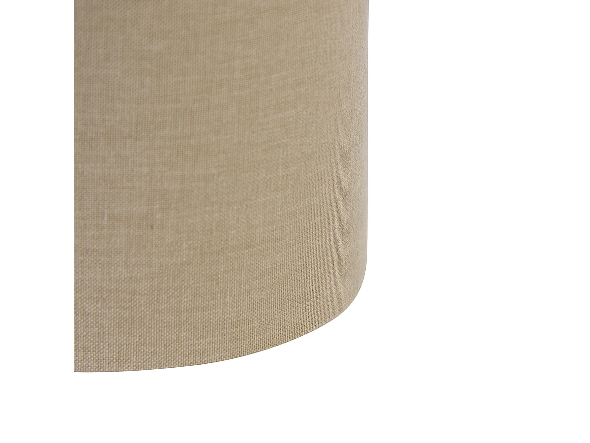 Abat-jour en tissu marron clair rond 18/18/14