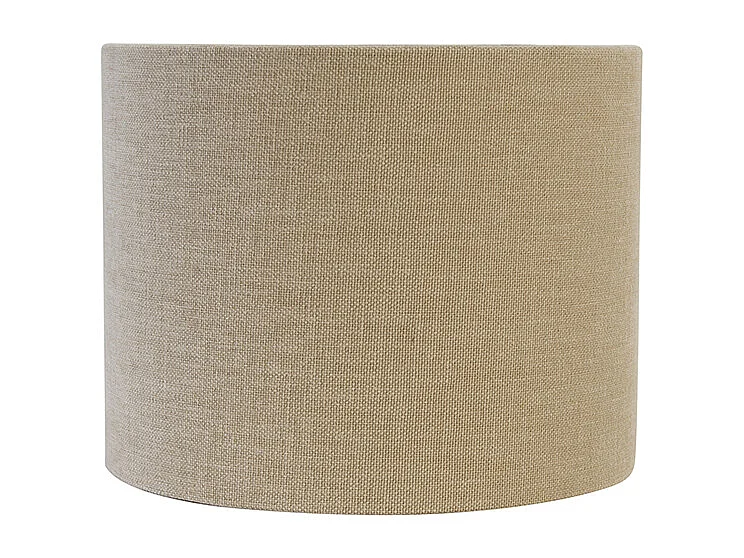 Abat-jour en tissu marron clair rond 18/18/14