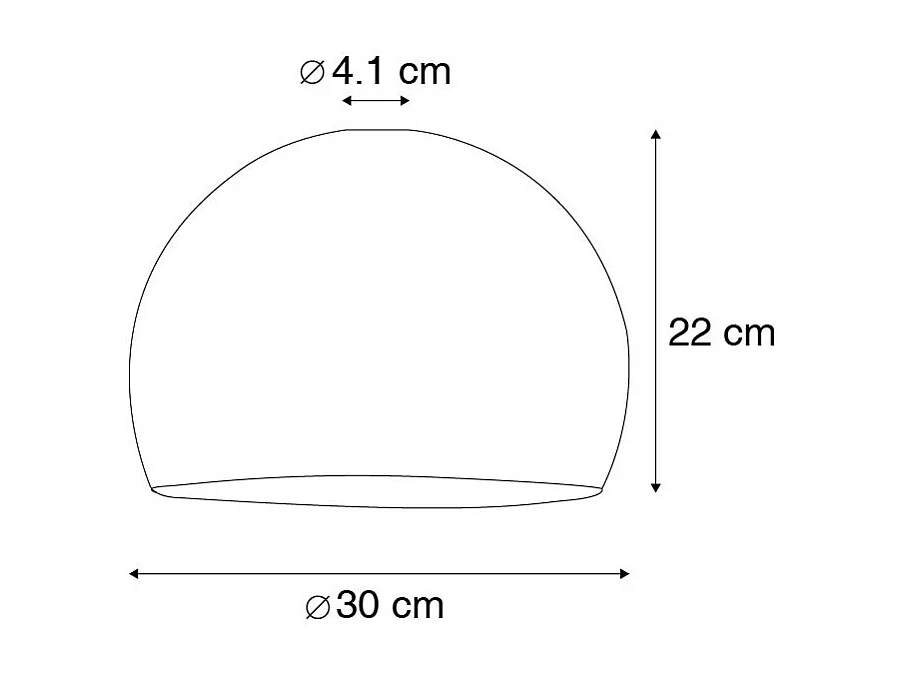 Abat-jour rond 30/22 opale blanc - Globe