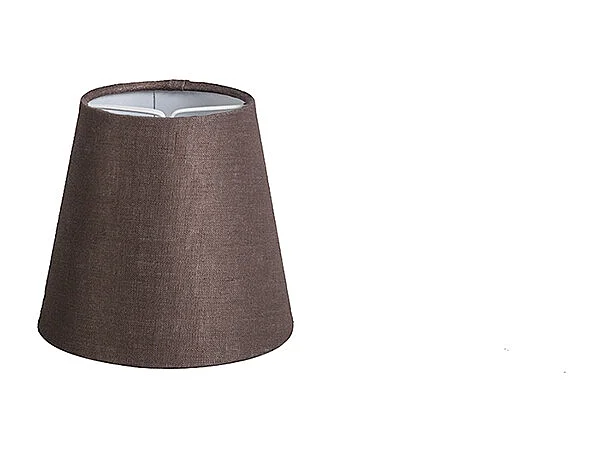 Abat-jour à pince en lin marron rond incliné 12/8/11