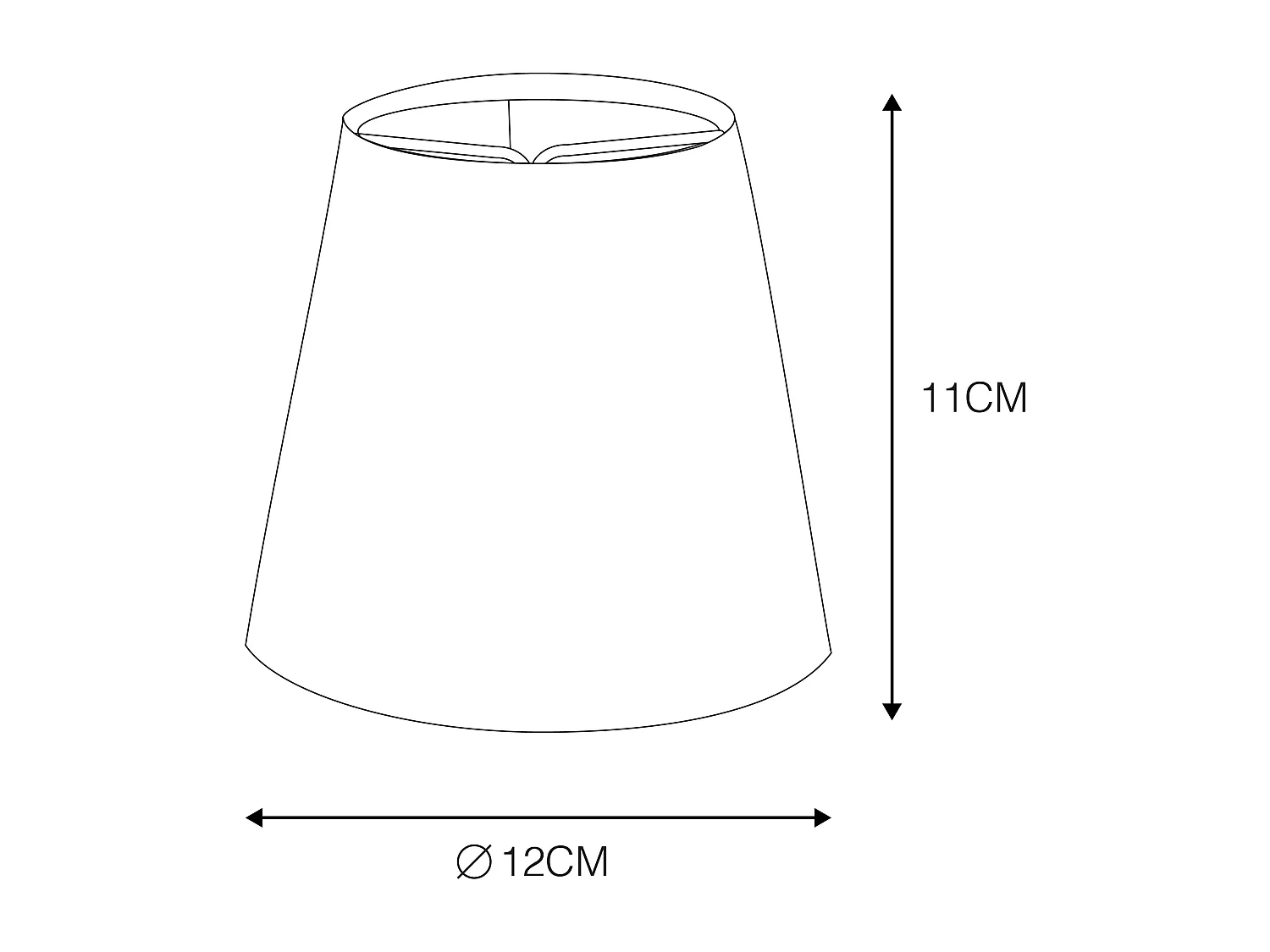 Abat-jour à pince en lin marron rond 12 cm