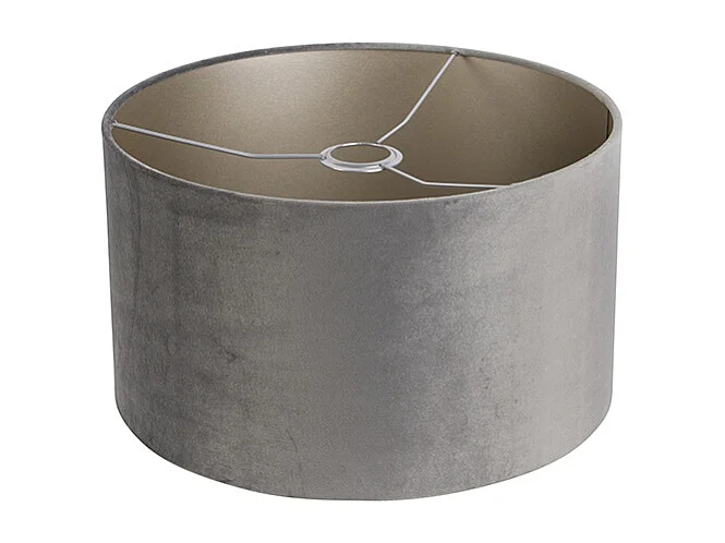 Abat-jour en velours gris 35/35/20