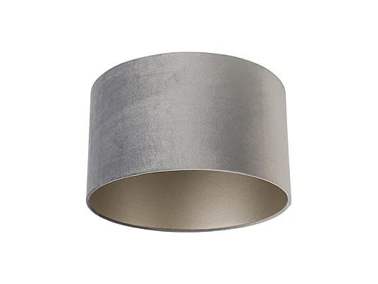Abat-jour en velours gris 35/35/20