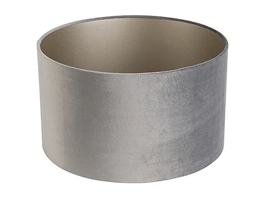 Abat-jour en velours gris 35/35/20