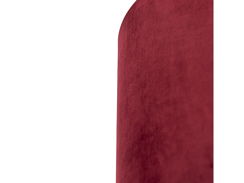 Abat-jour en velours rouge 25/25/25 avec intérieur doré