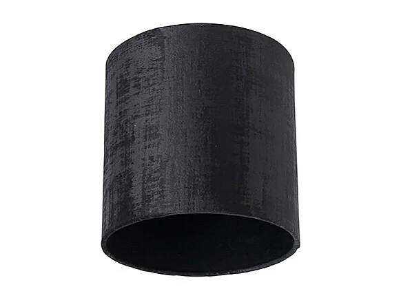 Abat-jour en velours noir cylindrique 20/20/20