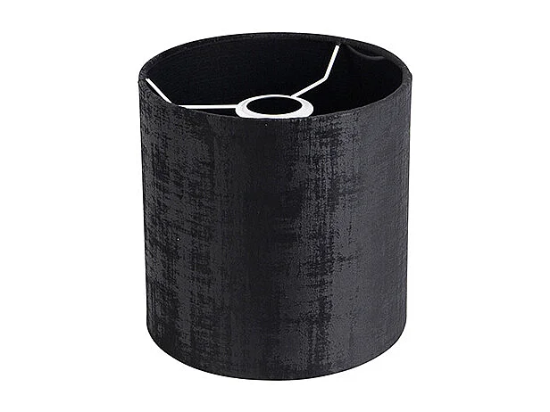 Abat-jour en velours noir cylindrique 20/20/20