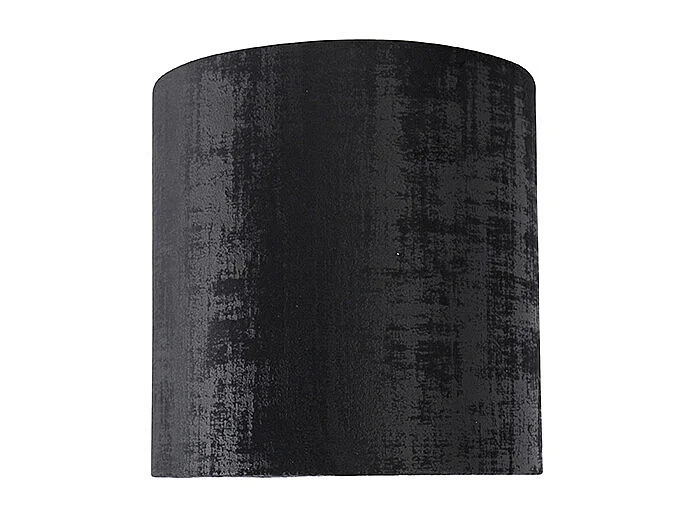 Abat-jour en velours noir cylindrique 20/20/20