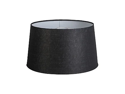 Abat-jour en lin noir 35 cm