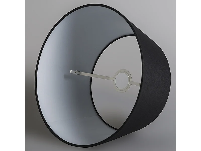 Abat-jour en lin noir 35 cm