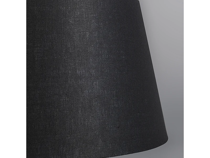 Abat-jour en lin noir 35 cm
