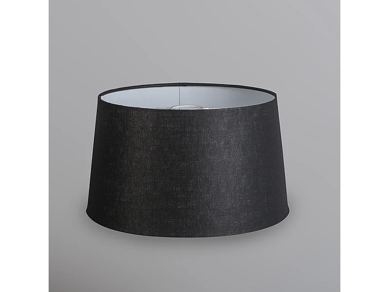 Abat-jour en lin noir 35 cm