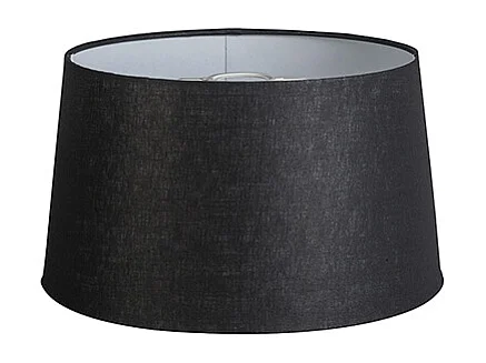 Abat-jour en lin noir 35 cm