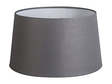 Abat-jour en lin gris rond conique 35/30/18
