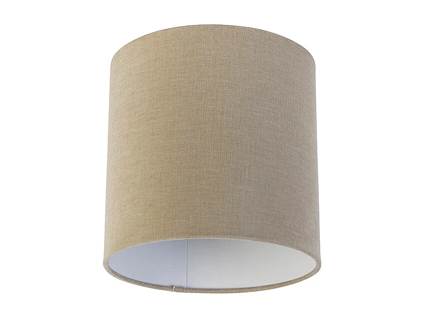 Abat-jour cylindrique en tissu marron clair 20/20/20