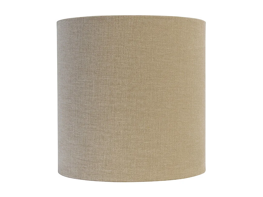 Abat-jour cylindrique en tissu marron clair 20/20/20