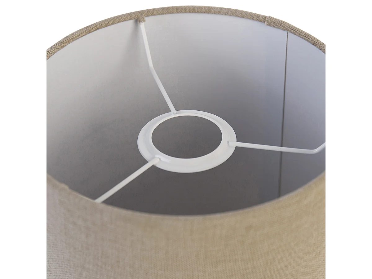 Abat-jour cylindrique en tissu marron clair 20/20/20