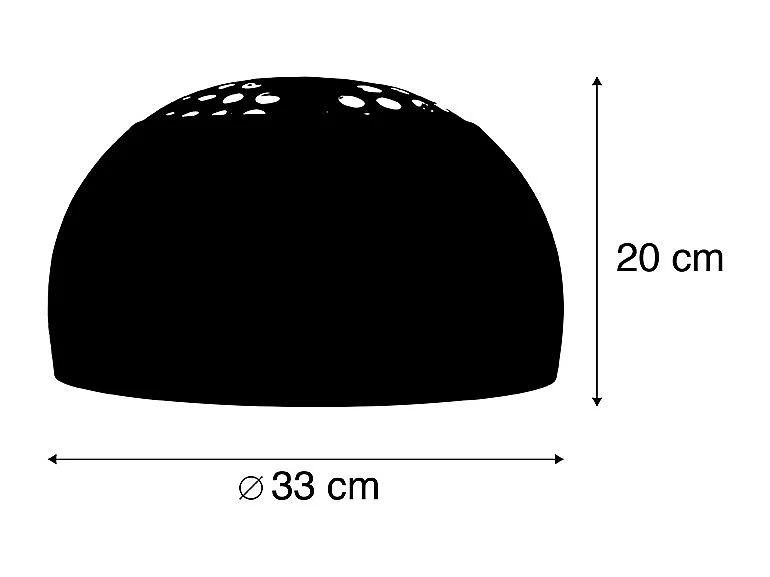 Abat-jour XXL pour lampe à arc noir