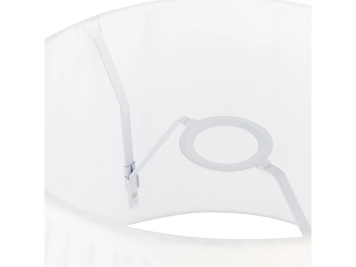 Abat-jour plissé blanc 45/30 cm